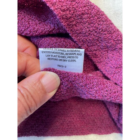 Eileen Fisher Womens Texture Wool Knit Sweater Top S Academia Classic Y2K Vtg - Picture 8 of 9